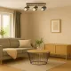 Lustra Spot 73422 Noxelle Rabalux, Scandinav, E14, Negru-Mat-Stejar
