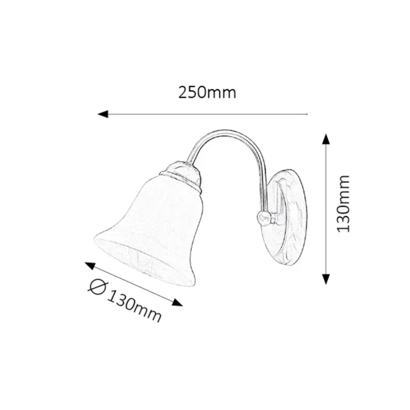 Aplica 7361 Francesca Rabalux, Clasic, E14, Crom-Satinat