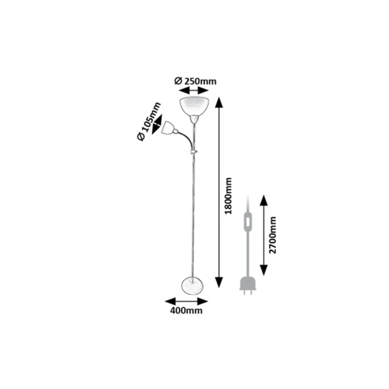 Lampadar 74102 Action Pro Rabalux, Scandinav, E27, Mentă