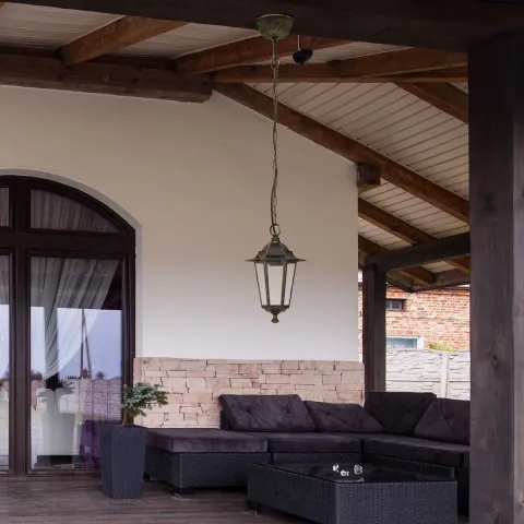Pendul Exterior 8238 Velence Rabalux, Clasic, E27, Auriu-Antichizat