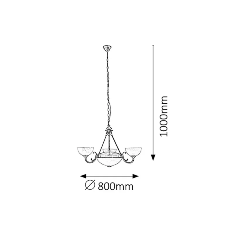 Candelabru 8543 Marlene Rabalux, Clasic, E27, Bronz