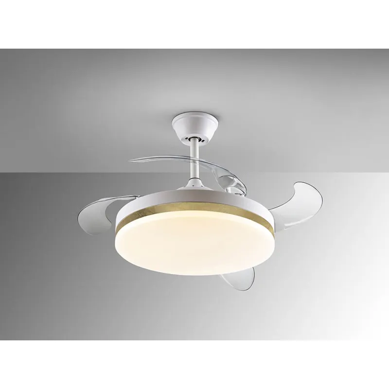 Ventilator Schuller Vento - Fan White-Gold Ø50, Dimmable 168377 Led Spania