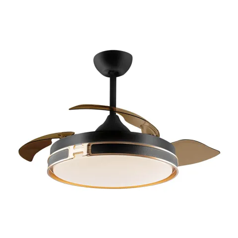 Ventilator Schuller Heron- Fan, Black/Gold 175197 Led Spania