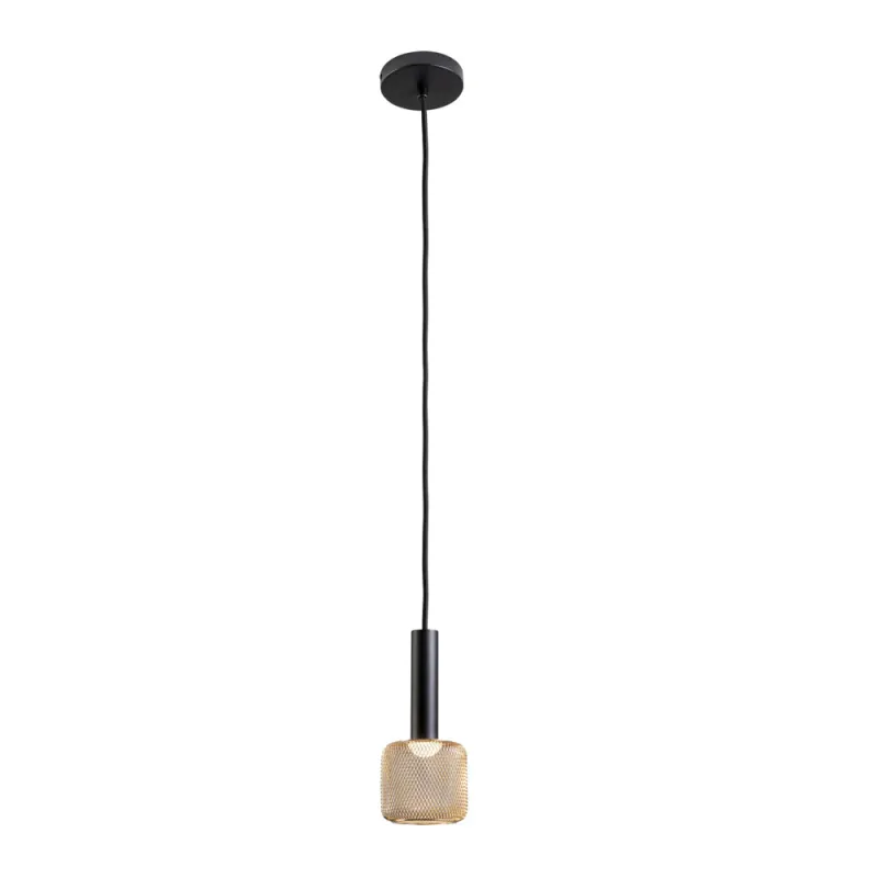Pendul Schuller ·Sincro· Lamp 1L., Black/Gold 175265 Led Spania
