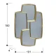 Oglinda de Camera Schuller ·Dorian· Mirror, Gold Leaf 209137 Spania