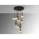 Suspensie Schuller ·Norma· Lamp 9L., Black/Brass 225090 E27 Spania