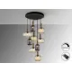 Suspensie Schuller ·Norma· Lamp 9L., Black/Brass 225090 E27 Spania