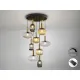 Suspensie Schuller ·Norma· Lamp 9L., Black/Brass 225090 E27 Spania