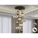 Suspensie Schuller ·Norma· Lamp 9L., Black/Brass 225090 E27 Spania