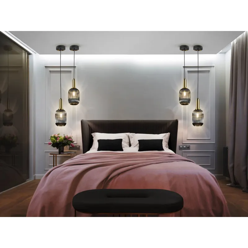 Pendul Schuller ·Norma· Lamp 1L., Smoke Grey 225632 E27 Spania