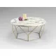 Masuta de Cafea Schuller ·Liza· Round Coffee Table, Gold/Marble 234917 Spania