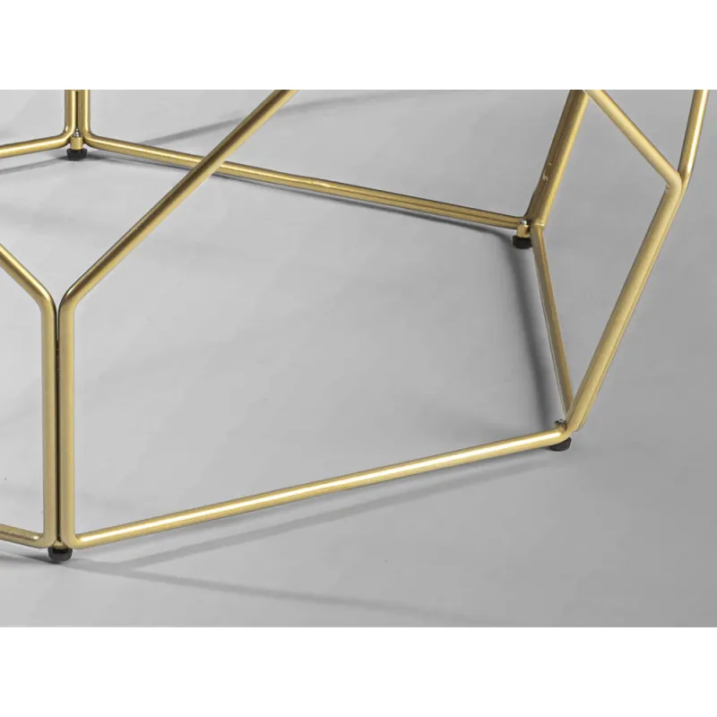 Masuta de Cafea Schuller ·Liza· Round Coffee Table, Gold/Marble 234917 Spania