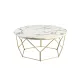 Masuta de Cafea Schuller ·Liza· Round Coffee Table, Gold/Marble 234917 Spania