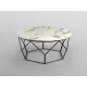 Masuta de Cafea Schuller ·Liza· Round Coffee Table Black/Marble 234924 Spania
