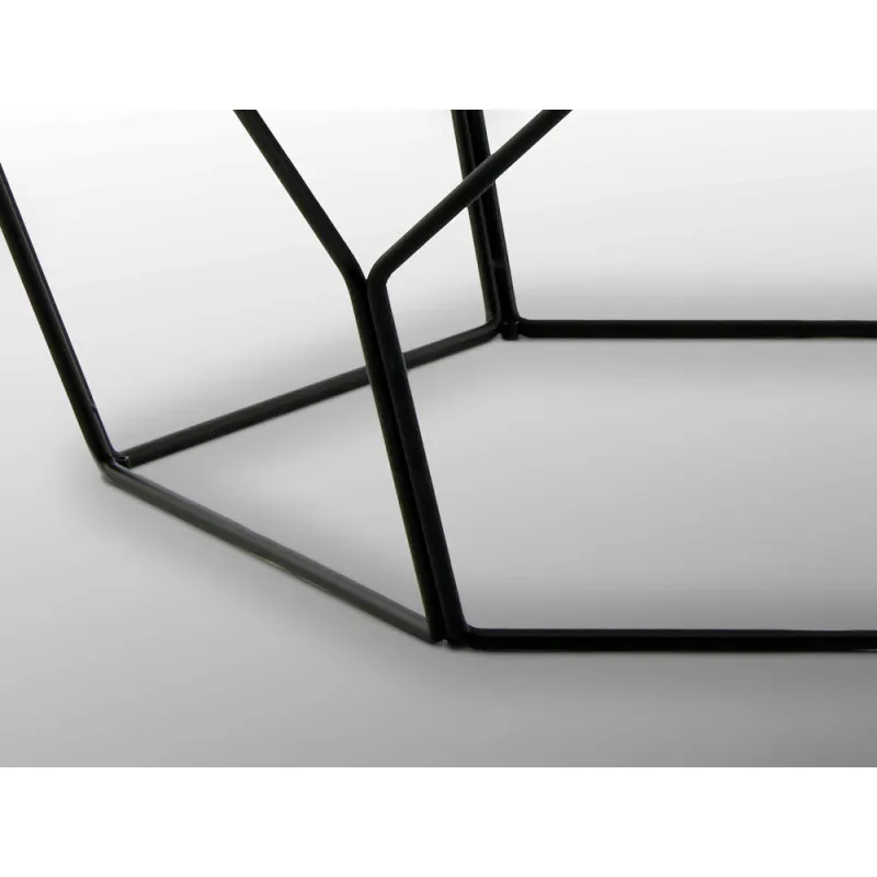 Masuta de Cafea Schuller ·Liza· Round Coffee Table Black/Marble 234924 Spania