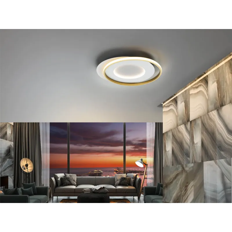 Plafoniera Schuller ·Limbos· Ceiling Lamp, White/Gold 245135 Led Spania