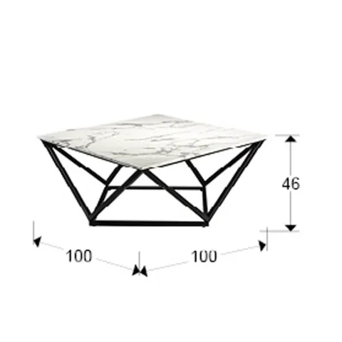 Masuta de Cafea Schuller ·Lua· Coffee Table Black/Marble 246729 Spania