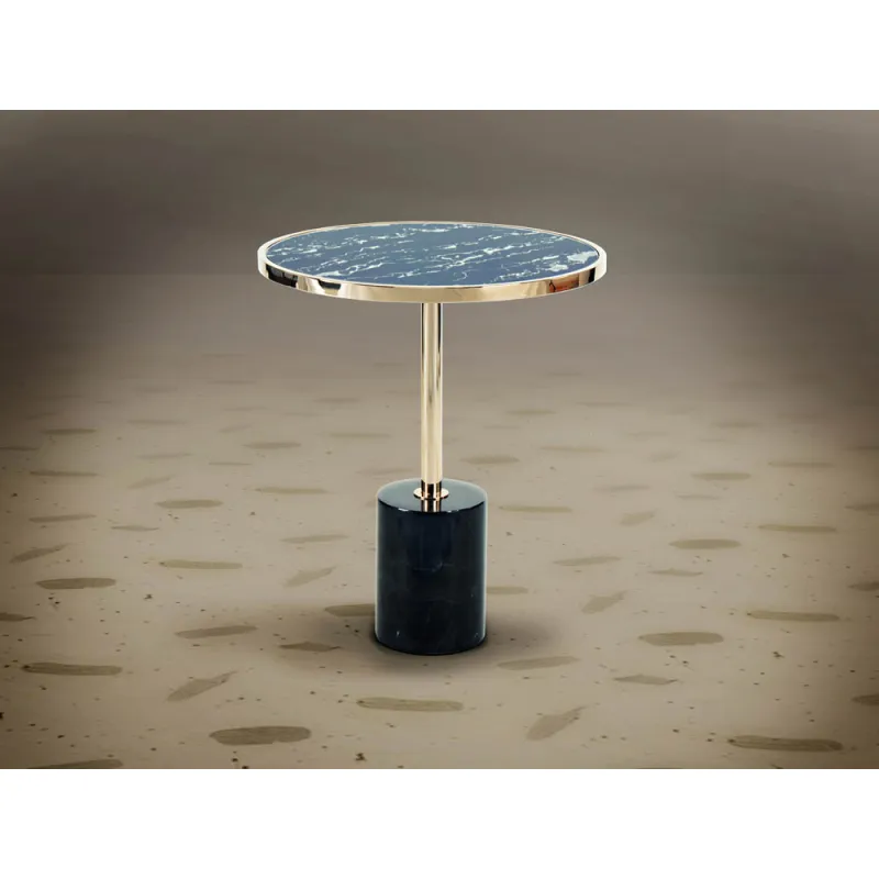 Masuta Schuller ·Dekala· Side Table Ø46, Black/Gold 258203 Spania