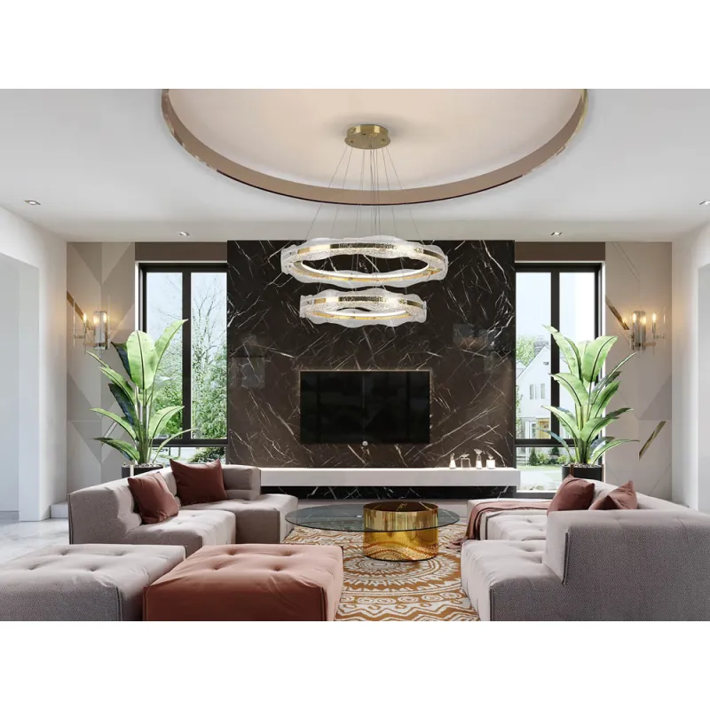Candelabru Schuller ·Lira· Lamp 2 Rings, Gold 294508 Led Spania