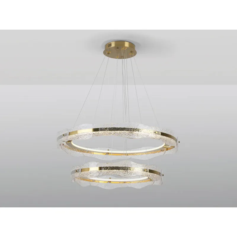 Candelabru Schuller ·Lira· Lamp 2 Rings, Chrome. Dimmable 294508D Led Spania