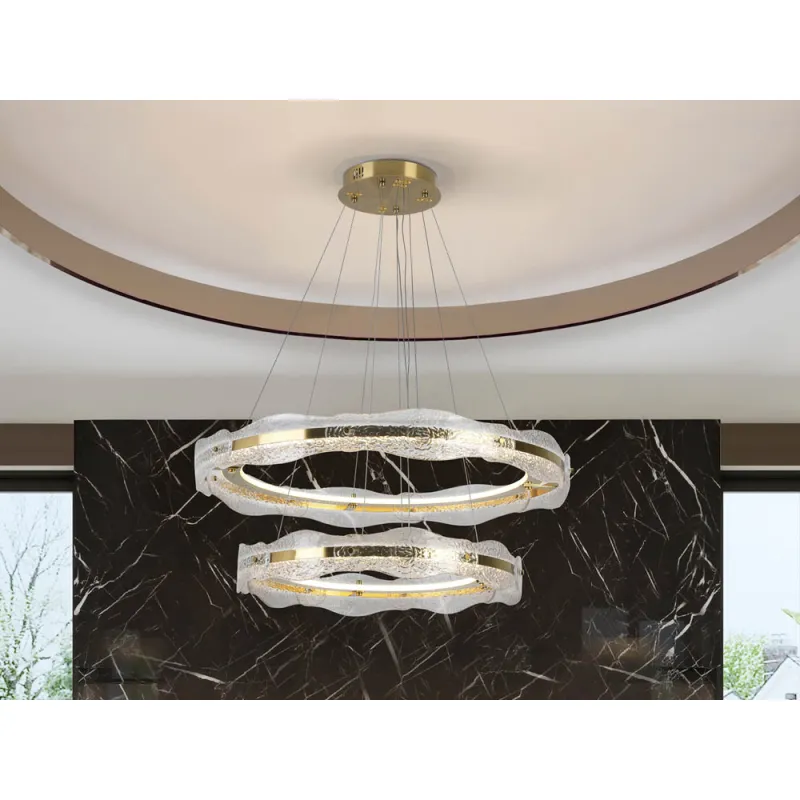 Candelabru Schuller ·Lira· Lamp 2 Rings, Chrome. Dimmable 294508D Led Spania