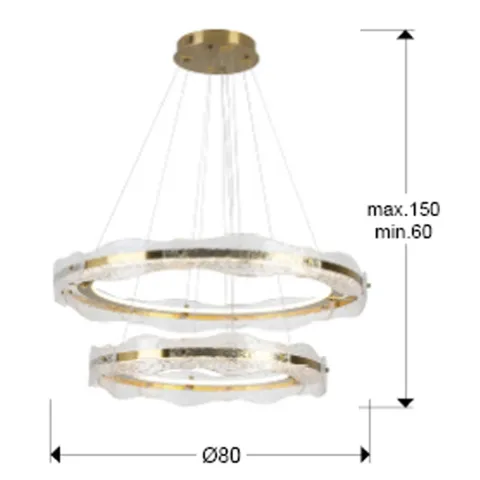 Candelabru Schuller ·Lira· Lamp 2 Rings, Gold 294508 Led Spania