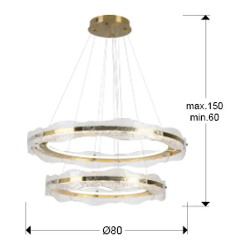 Candelabru Schuller ·Lira· Lamp 2 Rings, Gold 294508 Led Spania