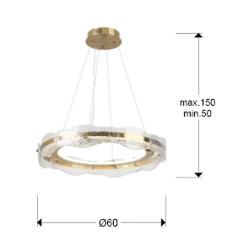 Suspensie Schuller ·Lira· Lamp Ø60 Gold, Dimmable 294683D Led Spania