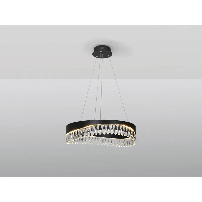 Suspensie Schuller ·Selene· Lamp Ø60, Black-Crystal 294720 Led Spania