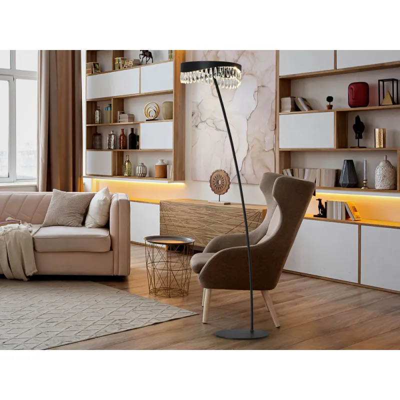 Lampadar Schuller ·Selene· Floor Lamp, Black-Crystal 294867 Led Spania