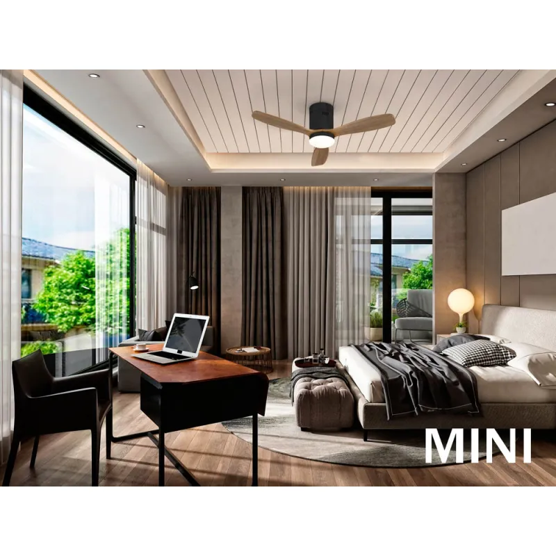 Ventilator Schuller ·Siroco Mini· Black/Walnut Fan 329385 Spania