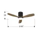 Ventilator Schuller ·Siroco Mini· Black/Walnut Fan 329385 Spania