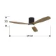 Ventilator Schuller ·Siroco· Fan, Black/Walnut 329514 Spania