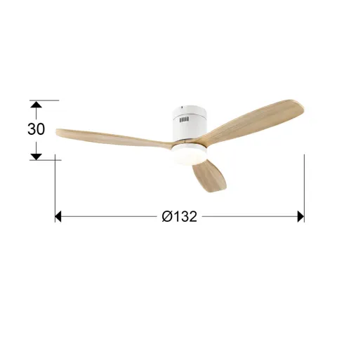 Ventilator Schuller ·Siroco· Fan, White/Wood 329576 Spania