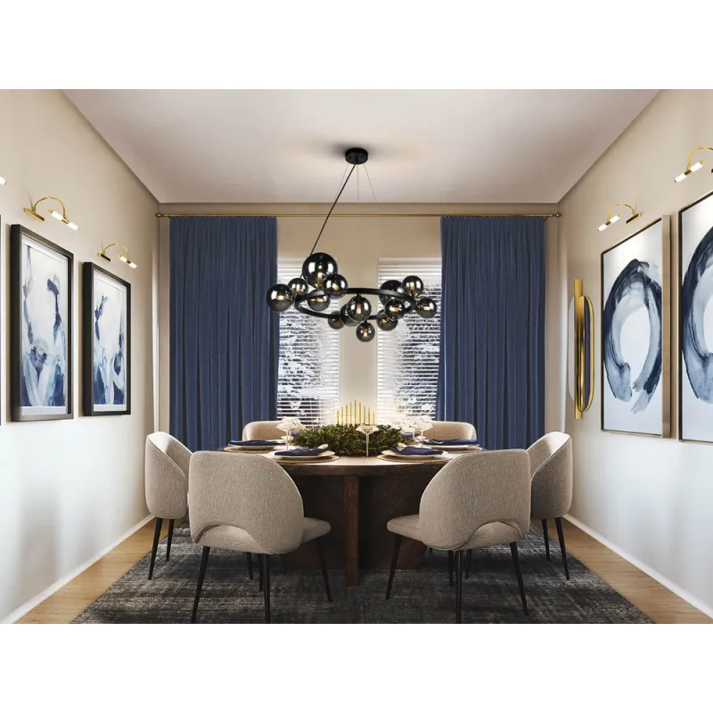 Candelabru Schuller ·Astros· Lamp 14L., Black 329613 G9 Spania