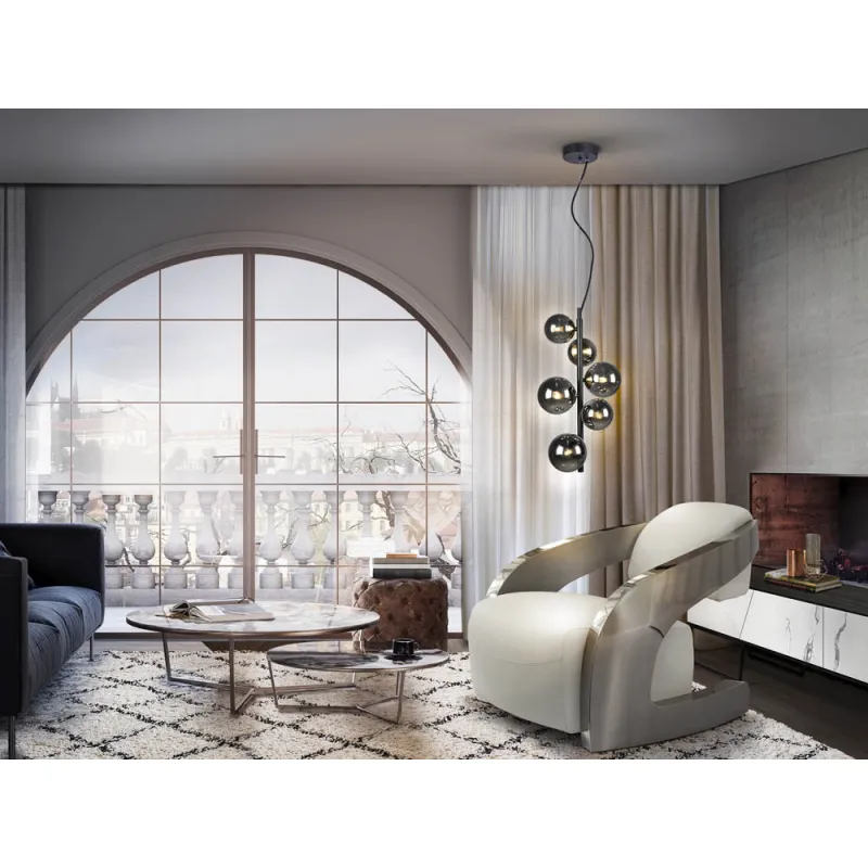 Suspensie Schuller ·Astros· Lamp 6L., Black 329743 G9 Spania