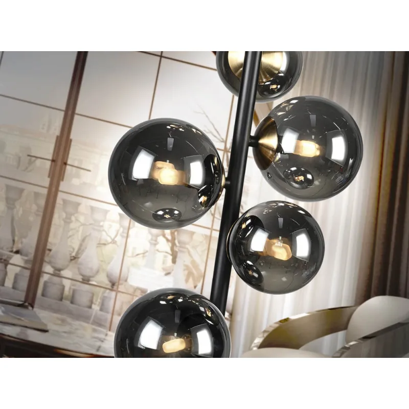 Suspensie Schuller ·Astros· Lamp 6L., Black 329743 G9 Spania