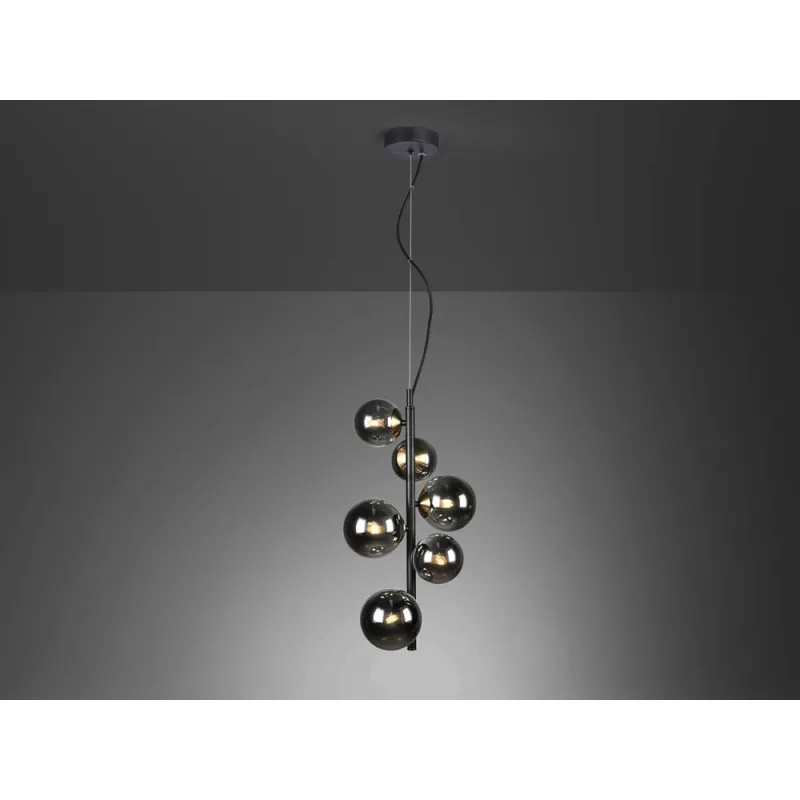 Suspensie Schuller ·Astros· Lamp 6L., Black 329743 G9 Spania