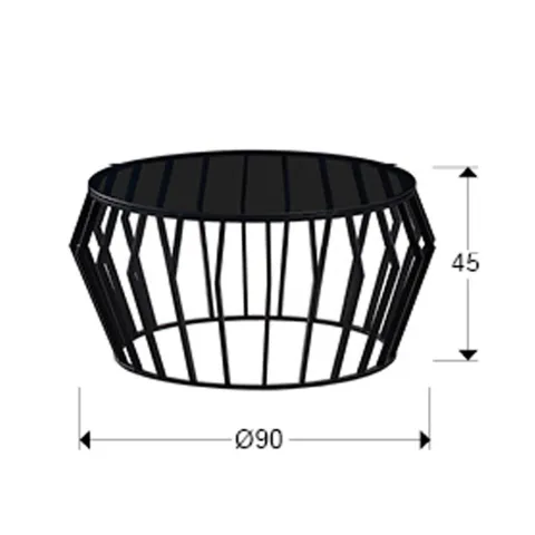 Masuta de Cafea Schuller Ciros - Coffee Table Matt Black 335522 Spania