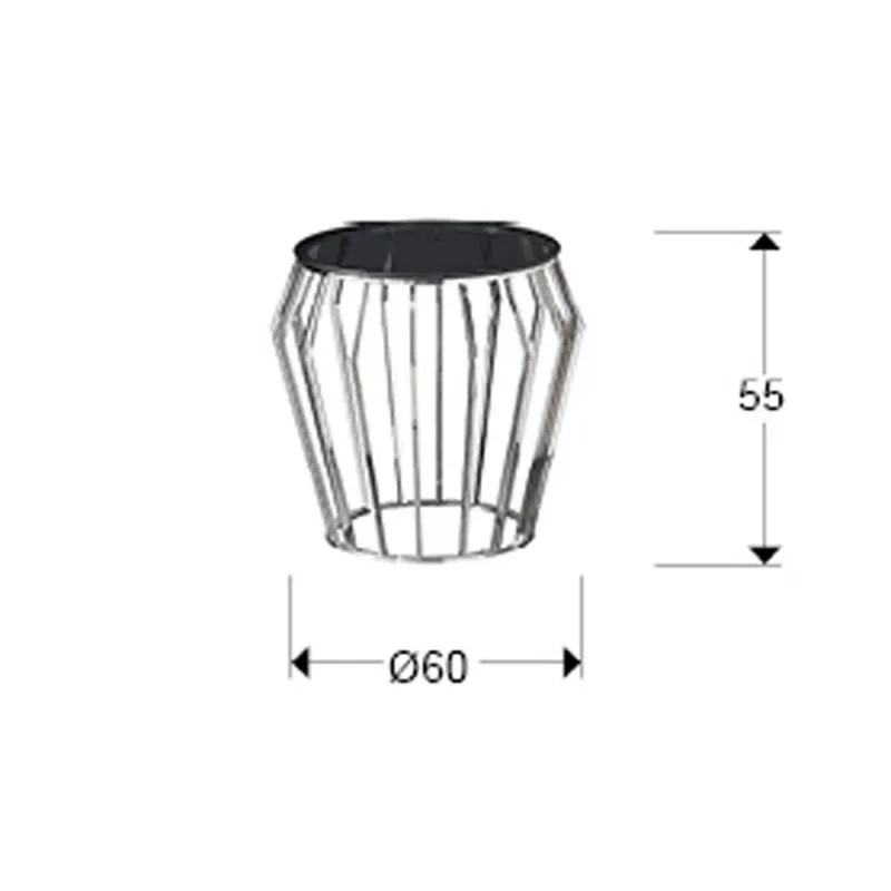 Masuta de Cafea Schuller Ciros- Pedestal Table Bright Steel 336710 Spania