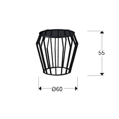 Masuta de Cafea Schuller Ciros - Pedestal Table Matt Black 336727 Spania