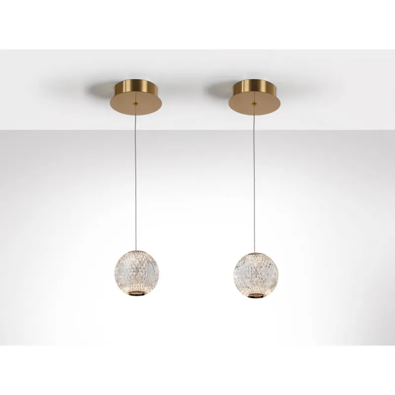Pendul Schuller ·Austral· Led Lamp 1L., Ø12, Golden 354004 Led Spania