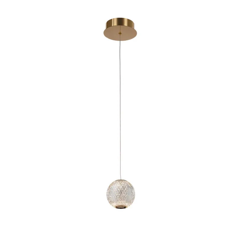 Pendul Schuller ·Austral· Led Lamp 1L., Ø12, Golden 354004 Led Spania
