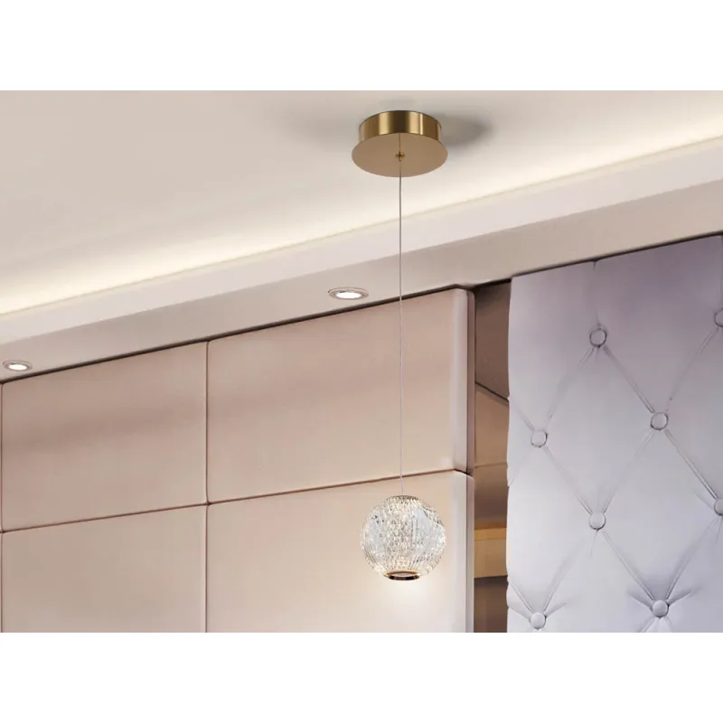 Pendul Schuller ·Austral· Led Lamp 1L., Ø12, Golden 354004 Led Spania