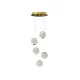Suspensie Schuller ·Austral· Led Lamp 5L., Ø32, Golden 354196 Led Spania