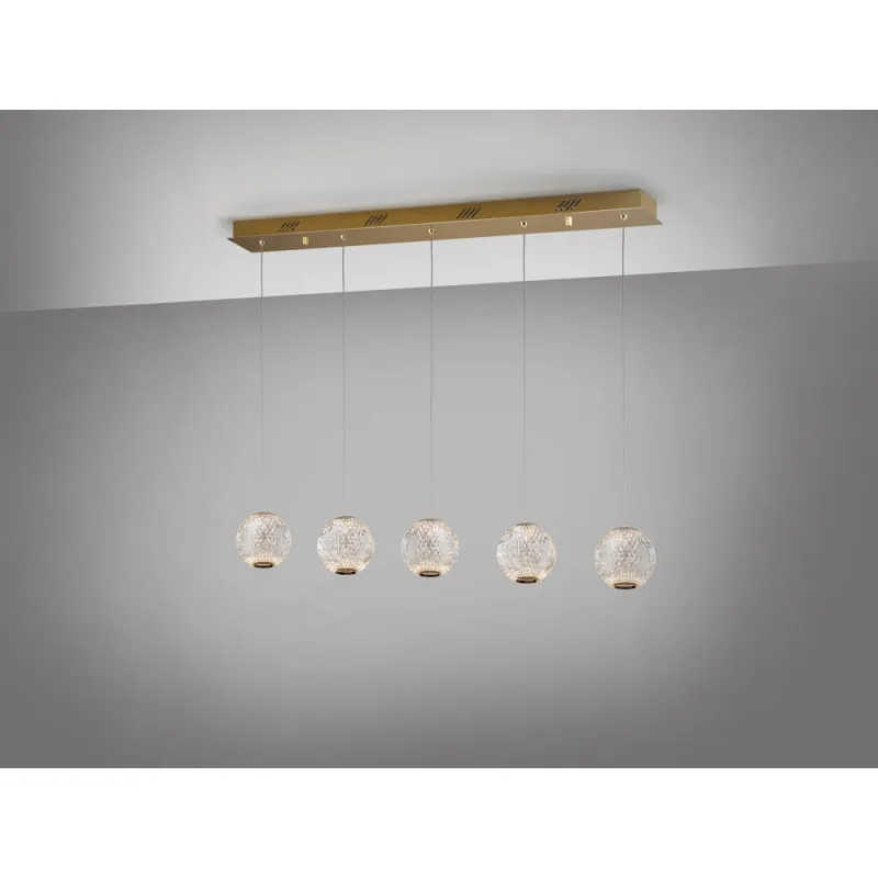 Suspensie Schuller ·Austral· Led Lamp 5L., Golden 354264 Led Spania