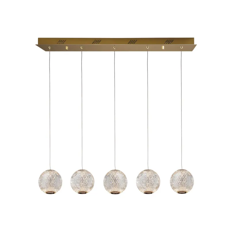 Suspensie Schuller ·Austral· Led Lamp 5L., Golden 354264 Led Spania