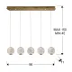 Suspensie Schuller ·Austral· Led Lamp 5L., Golden 354264 Led Spania
