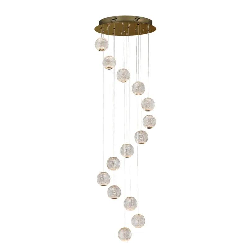 Suspensie Schuller Lamp. 14L Led·Austral·Gold Ø50 354318 Led Spania
