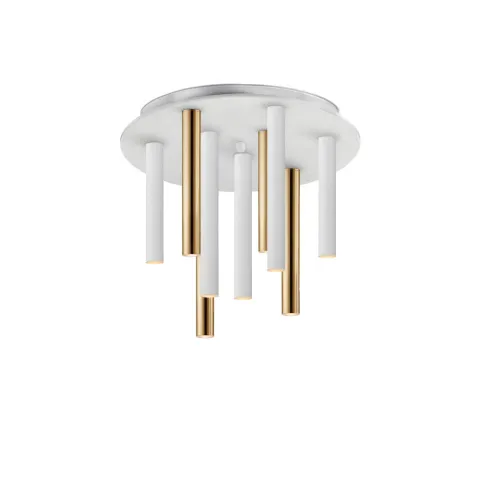 Plafoniera Schuller ·Varas· Ceiling Lamp Gold/White 9L 374064 Led Spania